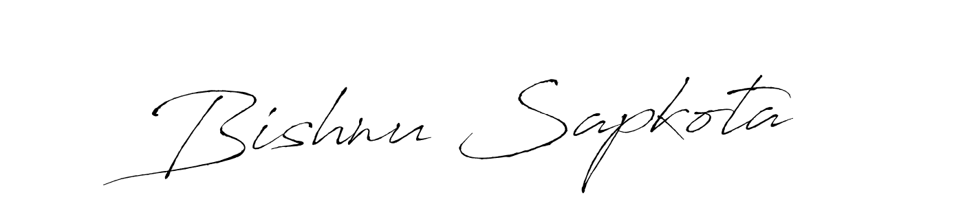 Design your own signature with our free online signature maker. With this signature software, you can create a handwritten (Antro_Vectra) signature for name Bishnu Sapkota. Bishnu Sapkota signature style 6 images and pictures png