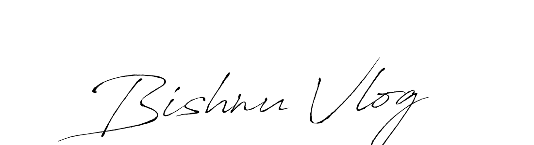 Use a signature maker to create a handwritten signature online. With this signature software, you can design (Antro_Vectra) your own signature for name Bishnu Vlog. Bishnu Vlog signature style 6 images and pictures png