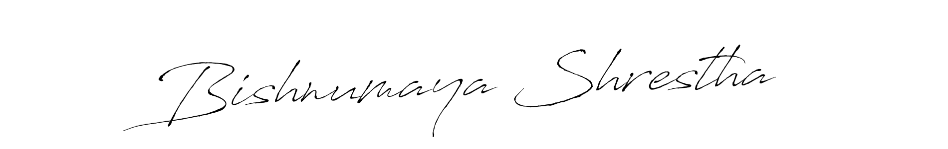 How to make Bishnumaya Shrestha signature? Antro_Vectra is a professional autograph style. Create handwritten signature for Bishnumaya Shrestha name. Bishnumaya Shrestha signature style 6 images and pictures png