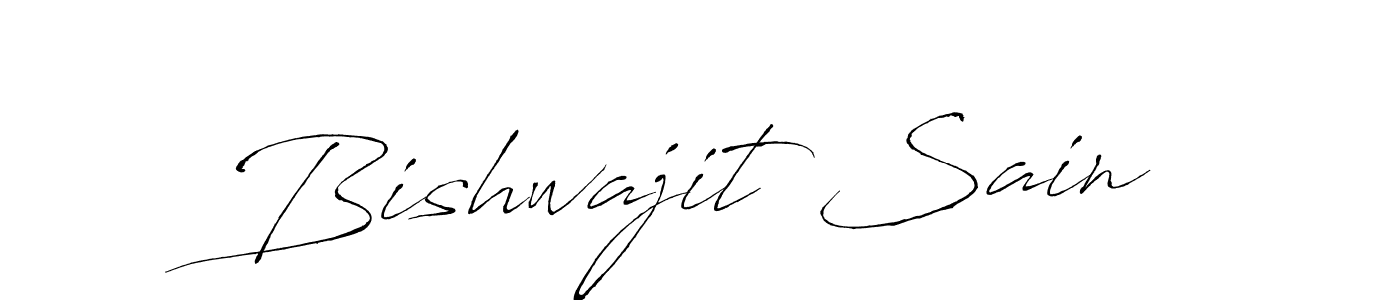 Make a beautiful signature design for name Bishwajit Sain. With this signature (Antro_Vectra) style, you can create a handwritten signature for free. Bishwajit Sain signature style 6 images and pictures png