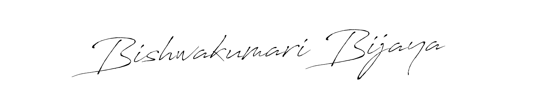How to make Bishwakumari Bijaya name signature. Use Antro_Vectra style for creating short signs online. This is the latest handwritten sign. Bishwakumari Bijaya signature style 6 images and pictures png