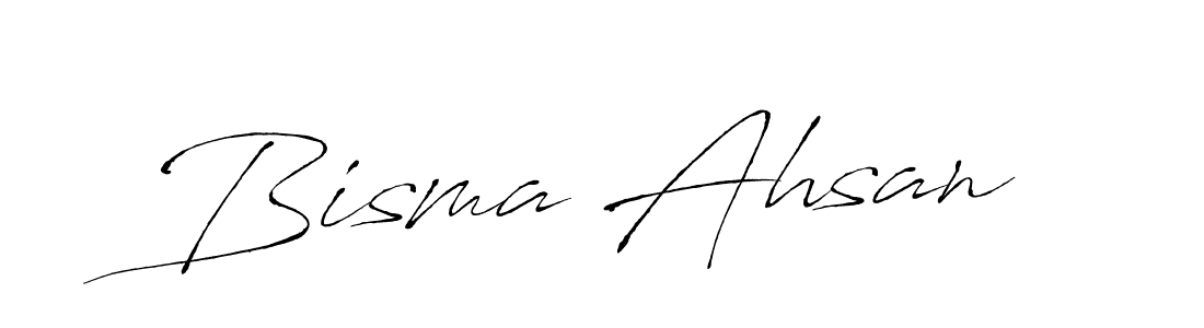 How to make Bisma Ahsan signature? Antro_Vectra is a professional autograph style. Create handwritten signature for Bisma Ahsan name. Bisma Ahsan signature style 6 images and pictures png