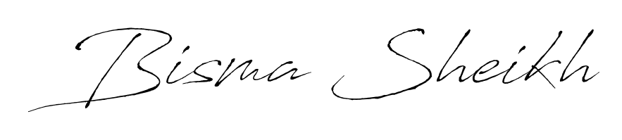 Enhance your business communications with Bisma Sheikh signature in Antro_Vectra lettering. Clean, modern, and universally compatible. Bisma Sheikh signature style 6 images and pictures png