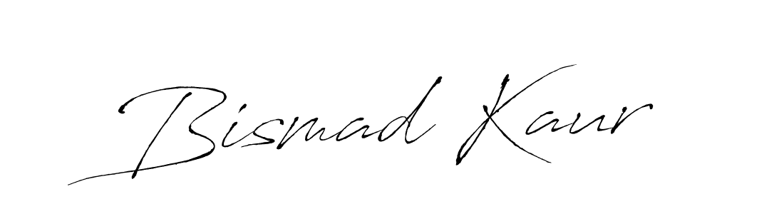 Design your own signature with our free online signature maker. With this signature software, you can create a handwritten (Antro_Vectra) signature for name Bismad Kaur. Bismad Kaur signature style 6 images and pictures png