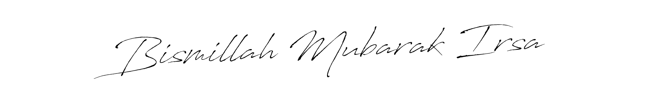 Similarly Antro_Vectra is the best handwritten signature design. Signature creator online .You can use it as an online autograph creator for name Bismillah Mubarak Irsa. Bismillah Mubarak Irsa signature style 6 images and pictures png