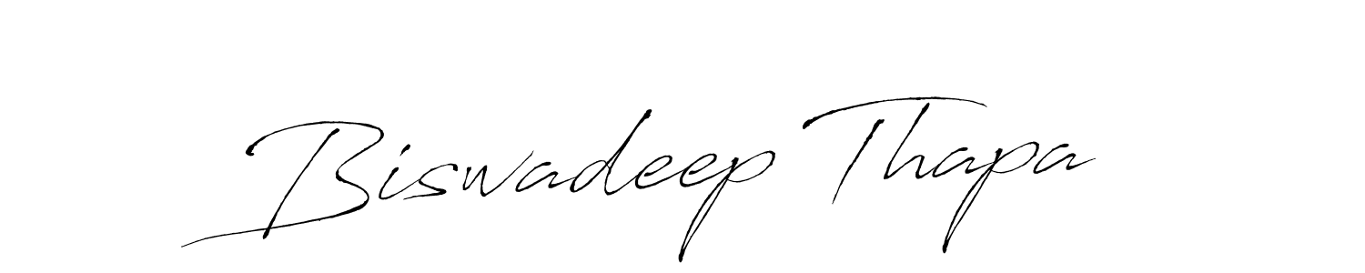 How to make Biswadeep Thapa signature? Antro_Vectra is a professional autograph style. Create handwritten signature for Biswadeep Thapa name. Biswadeep Thapa signature style 6 images and pictures png