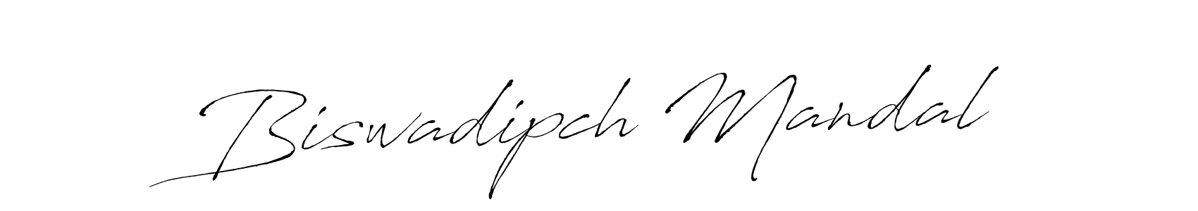 How to make Biswadipch Mandal name signature. Use Antro_Vectra style for creating short signs online. This is the latest handwritten sign. Biswadipch Mandal signature style 6 images and pictures png