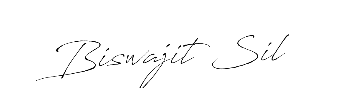 How to make Biswajit Sil name signature. Use Antro_Vectra style for creating short signs online. This is the latest handwritten sign. Biswajit Sil signature style 6 images and pictures png