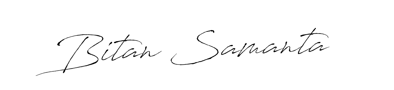 You should practise on your own different ways (Antro_Vectra) to write your name (Bitan Samanta) in signature. don't let someone else do it for you. Bitan Samanta signature style 6 images and pictures png
