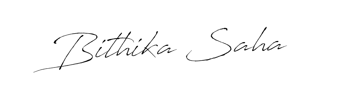 Create a beautiful signature design for name Bithika Saha. With this signature (Antro_Vectra) fonts, you can make a handwritten signature for free. Bithika Saha signature style 6 images and pictures png