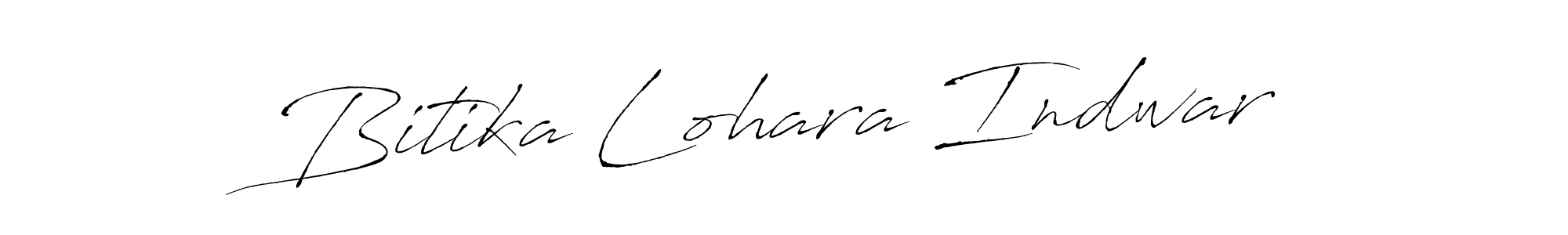 Antro_Vectra is a professional signature style that is perfect for those who want to add a touch of class to their signature. It is also a great choice for those who want to make their signature more unique. Get Bitika Lohara Indwar name to fancy signature for free. Bitika Lohara Indwar signature style 6 images and pictures png