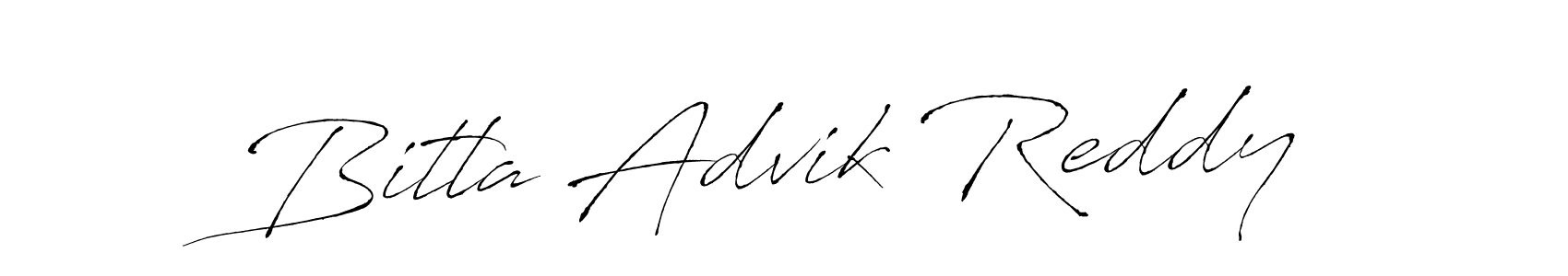 Create a beautiful signature design for name Bitla Advik Reddy. With this signature (Antro_Vectra) fonts, you can make a handwritten signature for free. Bitla Advik Reddy signature style 6 images and pictures png