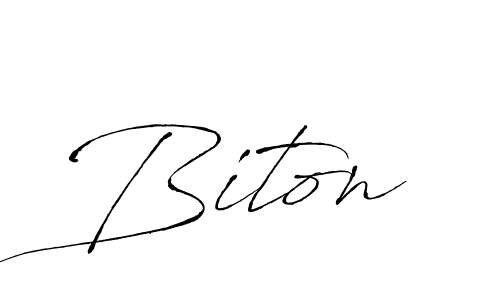 Design your own signature with our free online signature maker. With this signature software, you can create a handwritten (Antro_Vectra) signature for name Biton. Biton signature style 6 images and pictures png