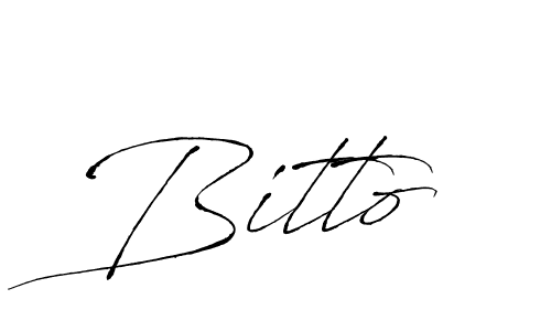 Make a beautiful signature design for name Bitto. With this signature (Antro_Vectra) style, you can create a handwritten signature for free. Bitto signature style 6 images and pictures png