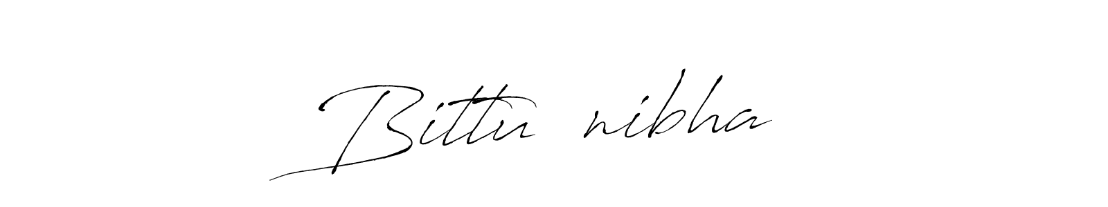 Create a beautiful signature design for name Bittu❤️nibha. With this signature (Antro_Vectra) fonts, you can make a handwritten signature for free. Bittu❤️nibha signature style 6 images and pictures png