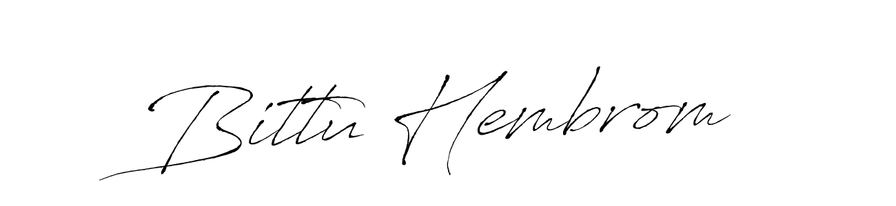 How to make Bittu Hembrom signature? Antro_Vectra is a professional autograph style. Create handwritten signature for Bittu Hembrom name. Bittu Hembrom signature style 6 images and pictures png