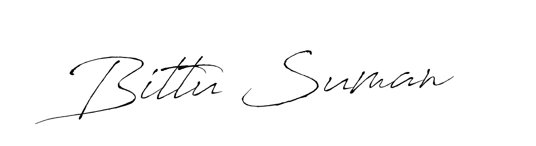 Design your own signature with our free online signature maker. With this signature software, you can create a handwritten (Antro_Vectra) signature for name Bittu Suman. Bittu Suman signature style 6 images and pictures png