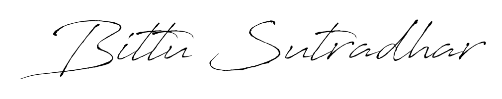 Stand out with a creative autograph for Bittu Sutradhar. The Antro_Vectra styling blends modern aesthetics with classic signature flourishes. Bittu Sutradhar signature style 6 images and pictures png