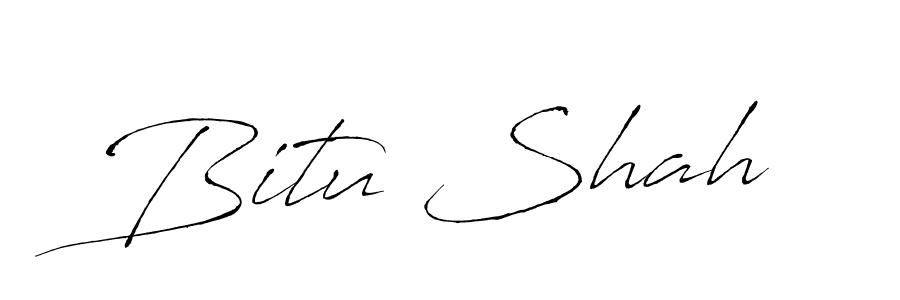 Design your own signature with our free online signature maker. With this signature software, you can create a handwritten (Antro_Vectra) signature for name Bitu Shah. Bitu Shah signature style 6 images and pictures png