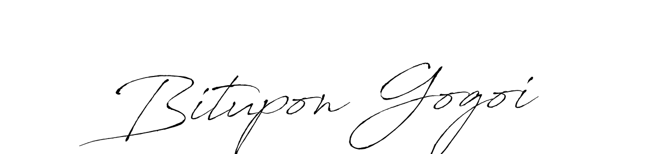 How to make Bitupon Gogoi name signature. Use Antro_Vectra style for creating short signs online. This is the latest handwritten sign. Bitupon Gogoi signature style 6 images and pictures png