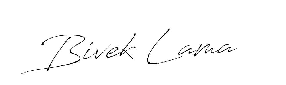 How to make Bivek Lama name signature. Use Antro_Vectra style for creating short signs online. This is the latest handwritten sign. Bivek Lama signature style 6 images and pictures png