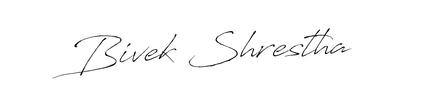 Make a beautiful signature design for name Bivek Shrestha. With this signature (Antro_Vectra) style, you can create a handwritten signature for free. Bivek Shrestha signature style 6 images and pictures png