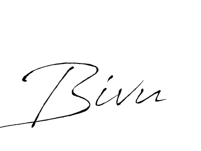 Antro_Vectra is a professional signature style that is perfect for those who want to add a touch of class to their signature. It is also a great choice for those who want to make their signature more unique. Get Bivu name to fancy signature for free. Bivu signature style 6 images and pictures png