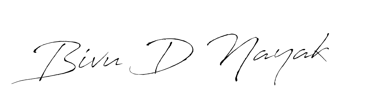 The best way (Antro_Vectra) to make a short signature is to pick only two or three words in your name. The name Bivu D Nayak include a total of six letters. For converting this name. Bivu D Nayak signature style 6 images and pictures png