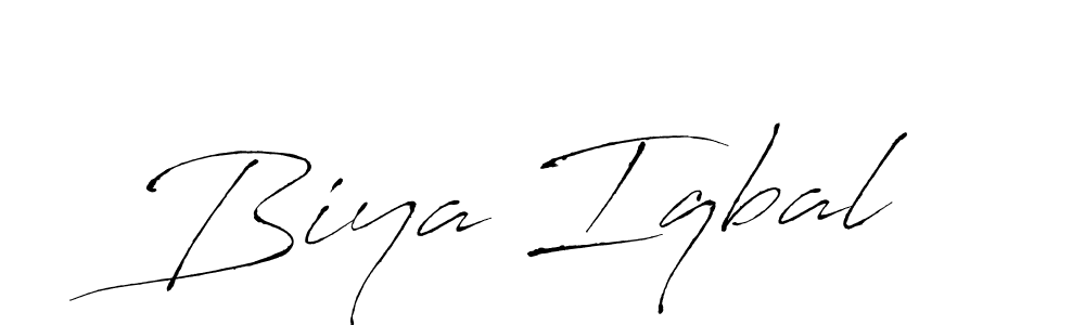 Use a signature maker to create a handwritten signature online. With this signature software, you can design (Antro_Vectra) your own signature for name Biya Iqbal. Biya Iqbal signature style 6 images and pictures png