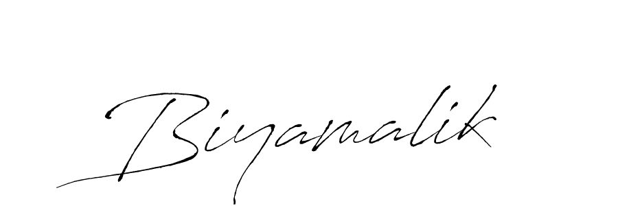 How to make Biyamalik name signature. Use Antro_Vectra style for creating short signs online. This is the latest handwritten sign. Biyamalik signature style 6 images and pictures png