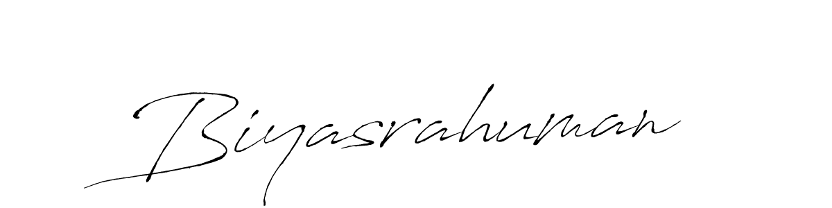 Design your own signature with our free online signature maker. With this signature software, you can create a handwritten (Antro_Vectra) signature for name Biyasrahuman. Biyasrahuman signature style 6 images and pictures png