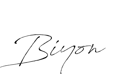 if you are searching for the best signature style for your name Biyon. so please give up your signature search. here we have designed multiple signature styles  using Antro_Vectra. Biyon signature style 6 images and pictures png