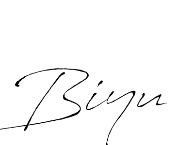 Use a signature maker to create a handwritten signature online. With this signature software, you can design (Antro_Vectra) your own signature for name Biyu. Biyu signature style 6 images and pictures png