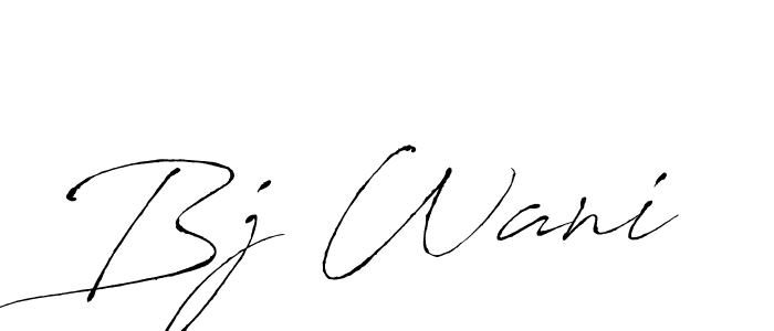 The best way (Antro_Vectra) to make a short signature is to pick only two or three words in your name. The name Bj Wani include a total of six letters. For converting this name. Bj Wani signature style 6 images and pictures png