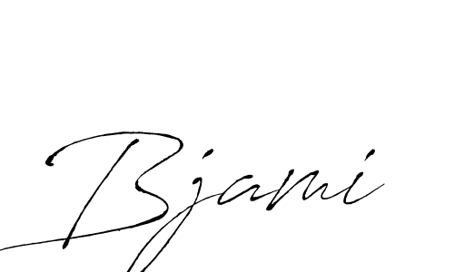 Use a signature maker to create a handwritten signature online. With this signature software, you can design (Antro_Vectra) your own signature for name Bjami. Bjami signature style 6 images and pictures png