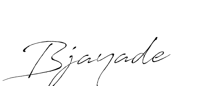 How to make Bjayade signature? Antro_Vectra is a professional autograph style. Create handwritten signature for Bjayade name. Bjayade signature style 6 images and pictures png