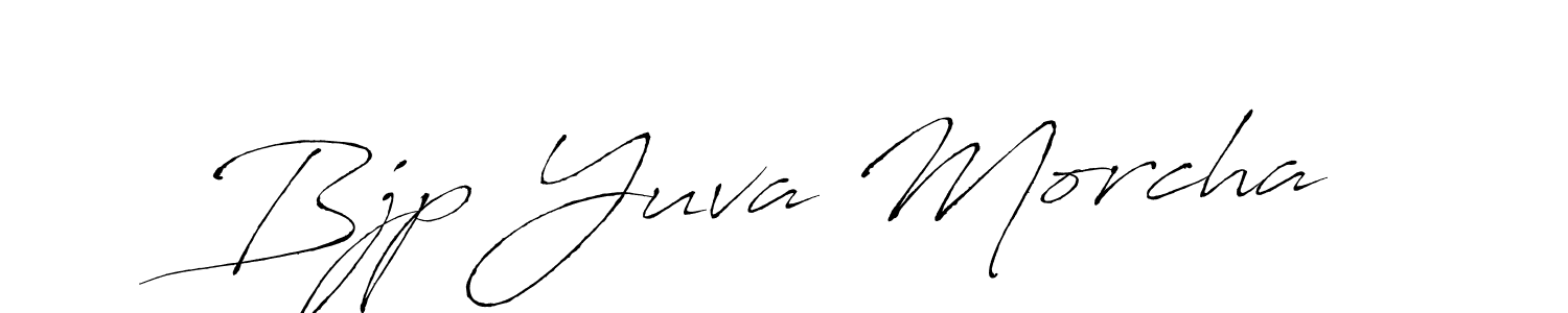 Bjp Yuva Morcha stylish signature style. Best Handwritten Sign (Antro_Vectra) for my name. Handwritten Signature Collection Ideas for my name Bjp Yuva Morcha. Bjp Yuva Morcha signature style 6 images and pictures png