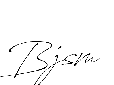 How to make Bjsm signature? Antro_Vectra is a professional autograph style. Create handwritten signature for Bjsm name. Bjsm signature style 6 images and pictures png