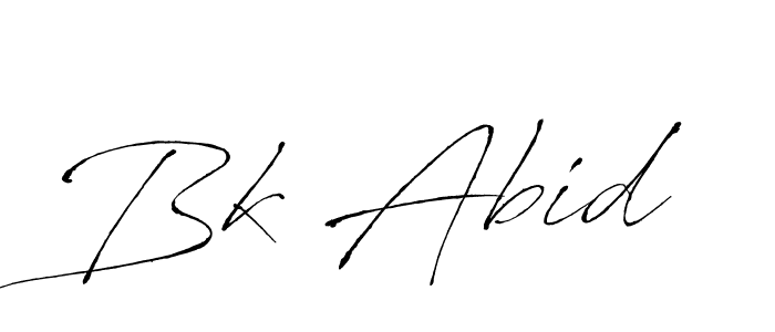 How to make Bk Abid signature? Antro_Vectra is a professional autograph style. Create handwritten signature for Bk Abid name. Bk Abid signature style 6 images and pictures png