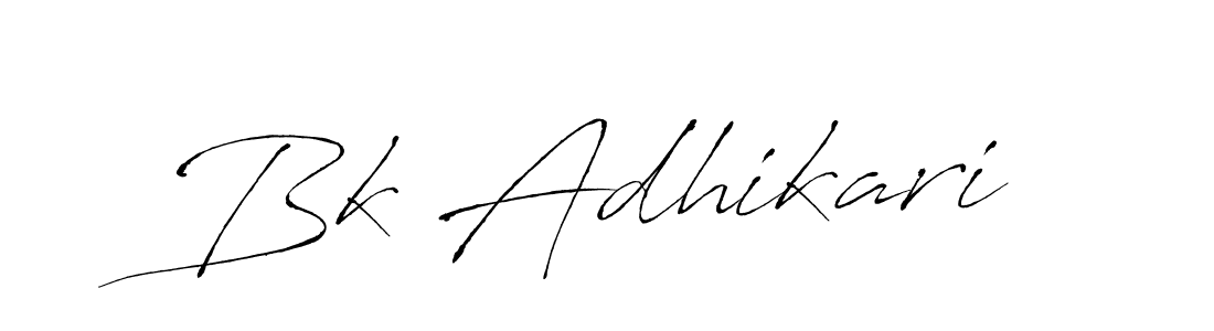 The best way (Antro_Vectra) to make a short signature is to pick only two or three words in your name. The name Bk Adhikari include a total of six letters. For converting this name. Bk Adhikari signature style 6 images and pictures png