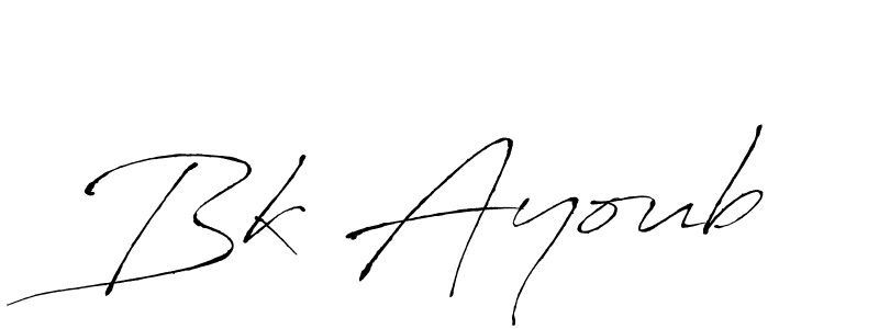 You should practise on your own different ways (Antro_Vectra) to write your name (Bk Ayoub) in signature. don't let someone else do it for you. Bk Ayoub signature style 6 images and pictures png