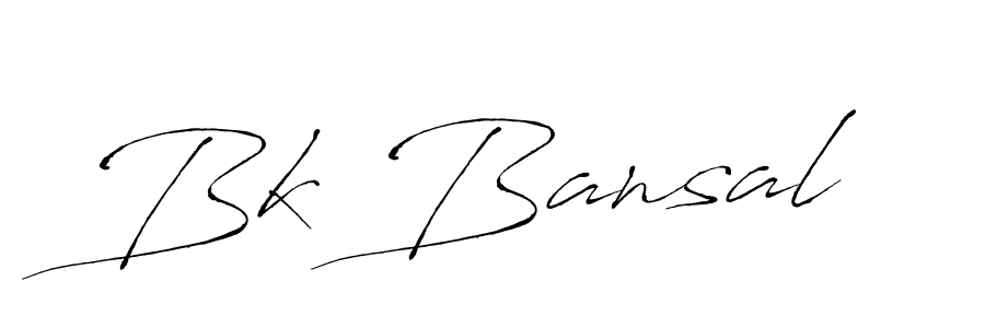 Create a beautiful signature design for name Bk Bansal. With this signature (Antro_Vectra) fonts, you can make a handwritten signature for free. Bk Bansal signature style 6 images and pictures png