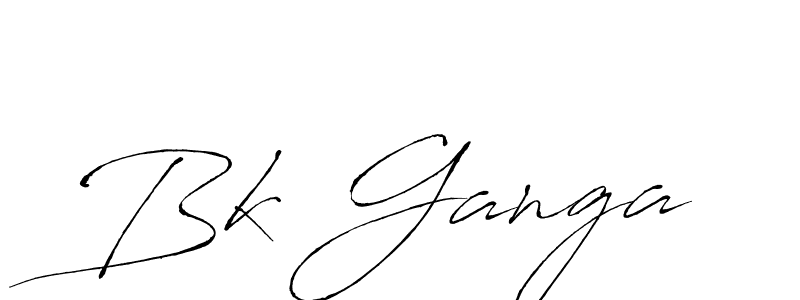 Create a beautiful signature design for name Bk Ganga. With this signature (Antro_Vectra) fonts, you can make a handwritten signature for free. Bk Ganga signature style 6 images and pictures png