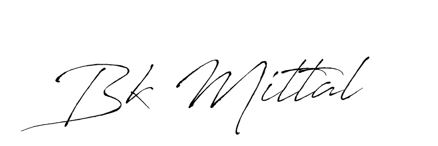 Create a beautiful signature design for name Bk Mittal. With this signature (Antro_Vectra) fonts, you can make a handwritten signature for free. Bk Mittal signature style 6 images and pictures png