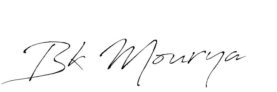 Bk Mourya stylish signature style. Best Handwritten Sign (Antro_Vectra) for my name. Handwritten Signature Collection Ideas for my name Bk Mourya. Bk Mourya signature style 6 images and pictures png