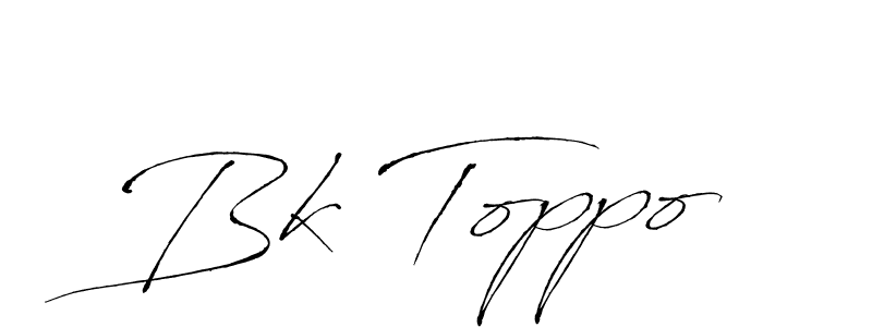 Also You can easily find your signature by using the search form. We will create Bk Toppo name handwritten signature images for you free of cost using Antro_Vectra sign style. Bk Toppo signature style 6 images and pictures png