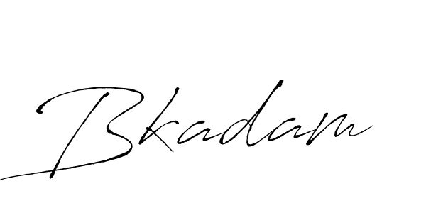 How to make Bkadam signature? Antro_Vectra is a professional autograph style. Create handwritten signature for Bkadam name. Bkadam signature style 6 images and pictures png