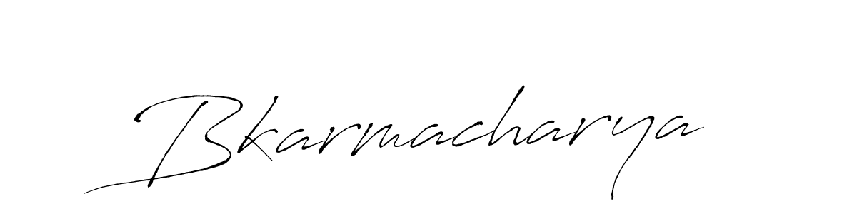 Design your own signature with our free online signature maker. With this signature software, you can create a handwritten (Antro_Vectra) signature for name Bkarmacharya. Bkarmacharya signature style 6 images and pictures png