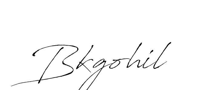 Create a beautiful signature design for name Bkgohil. With this signature (Antro_Vectra) fonts, you can make a handwritten signature for free. Bkgohil signature style 6 images and pictures png