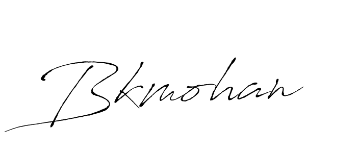 Make a beautiful signature design for name Bkmohan. With this signature (Antro_Vectra) style, you can create a handwritten signature for free. Bkmohan signature style 6 images and pictures png